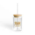 H.A.S.H. Premium 16oz Sipper Glass with Bamboo Lid & Straw