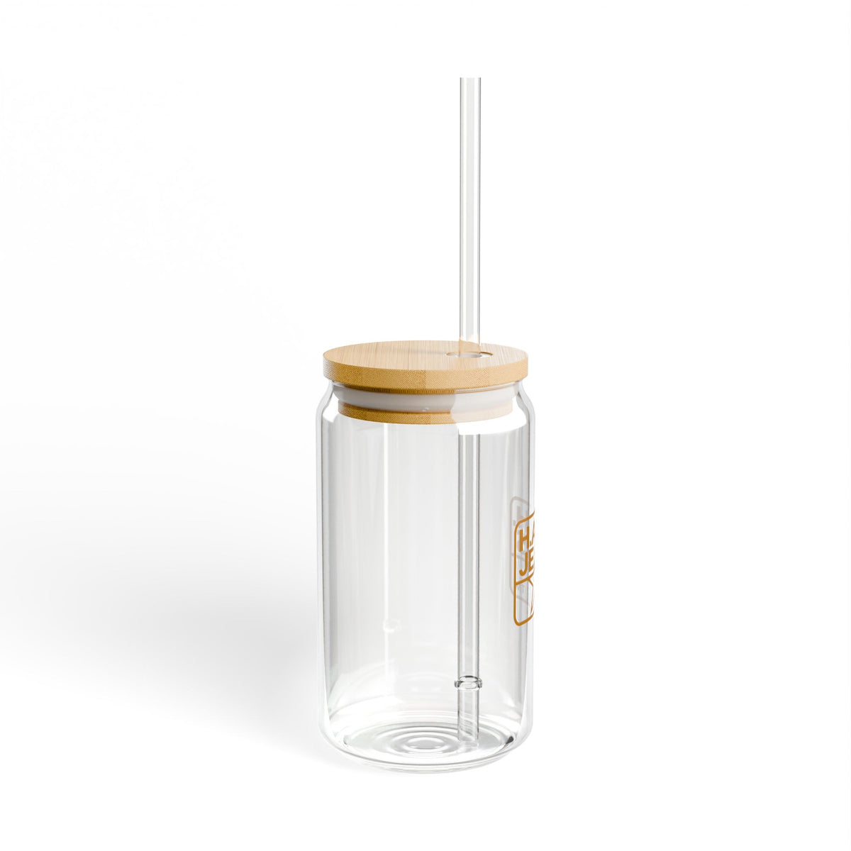 H.A.S.H. Premium 16oz Sipper Glass with Bamboo Lid & Straw