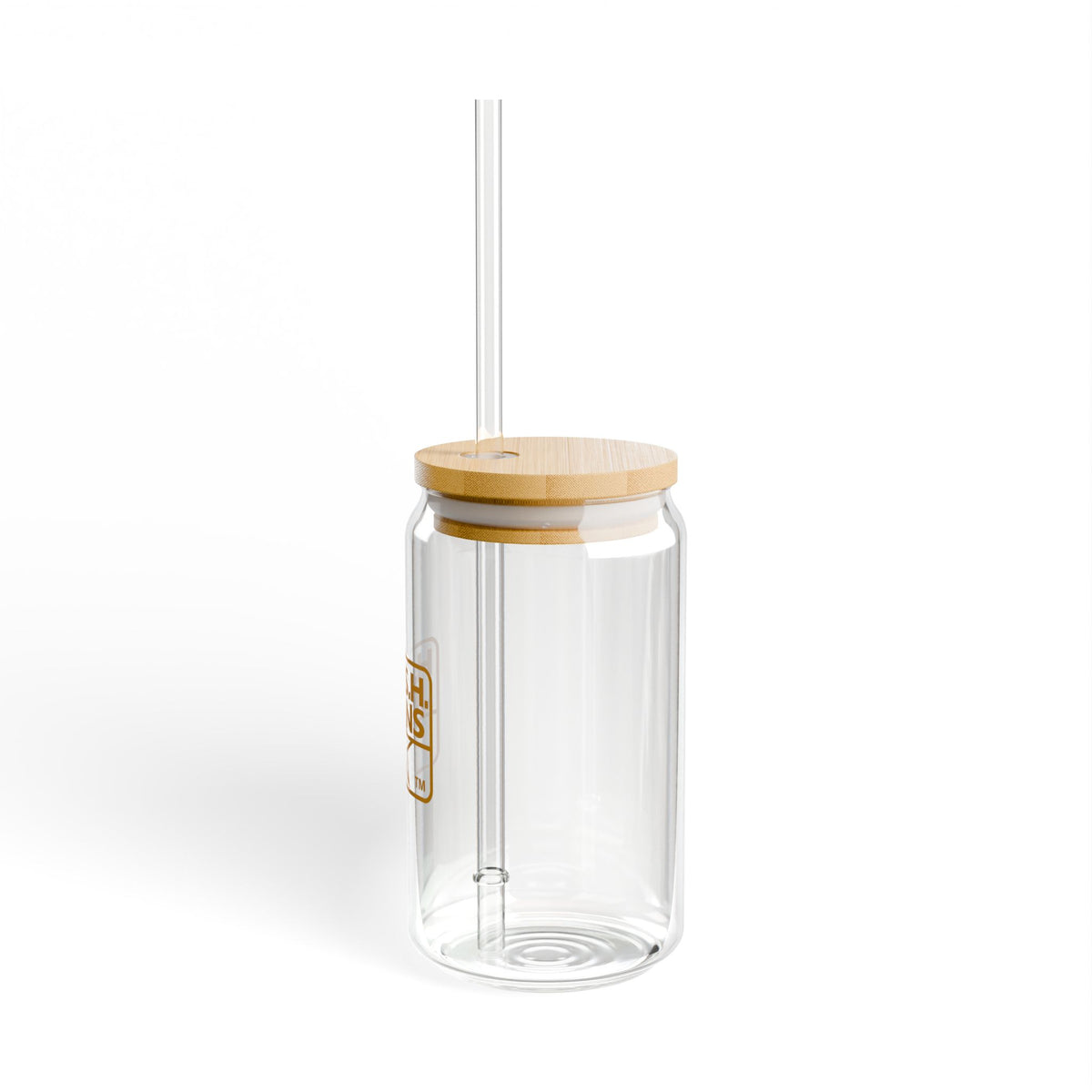 H.A.S.H. Premium 16oz Sipper Glass with Bamboo Lid & Straw